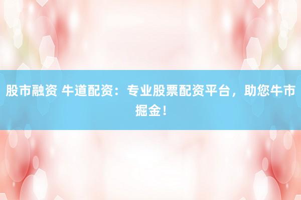 股市融资 牛道配资：专业股票配资平台，助您牛市掘金！