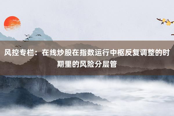 风控专栏:在线炒股在指数运行中枢反复调整的时期里的风险分层管