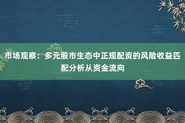 市场观察：多元股市生态中正规配资的风险收益匹配分析从资金流向