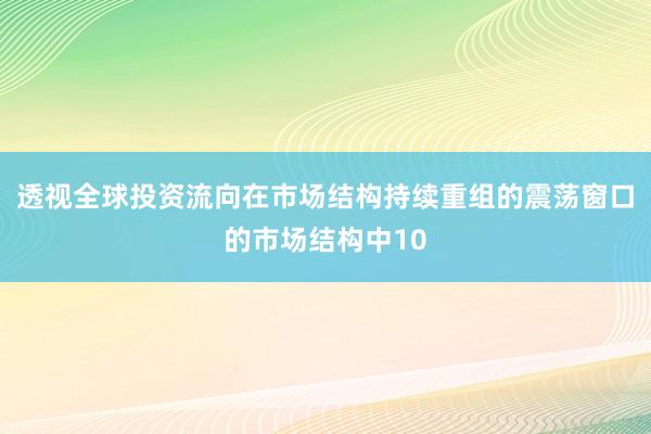 透视全球投资流向在市场结构持续重组的震荡窗口的市场结构中10