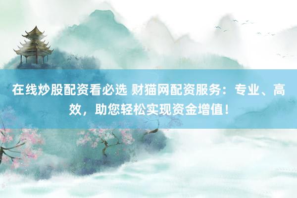 在线炒股配资看必选 财猫网配资服务:专业、高效,助您轻松实现资金增值!