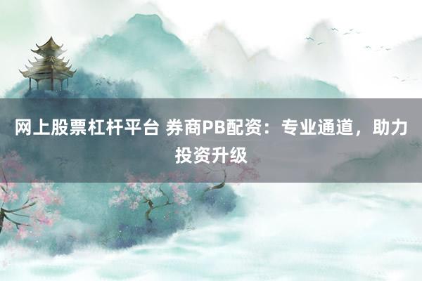 网上股票杠杆平台 券商PB配资:专业通道,助力投资升级
