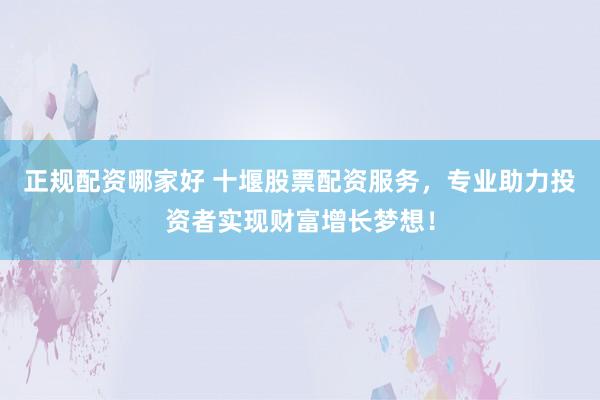 正规配资哪家好 十堰股票配资服务，专业助力投资者实现财富增长梦想！