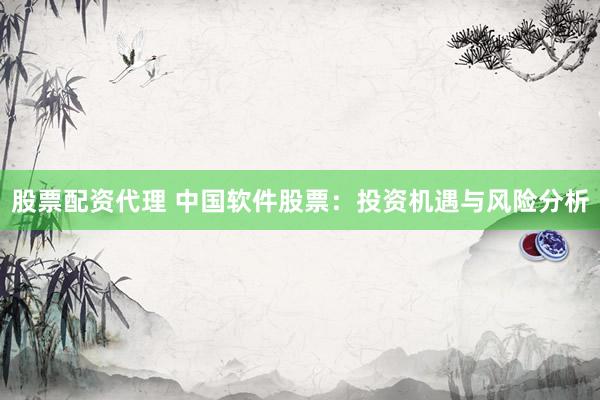 股票配资代理 中国软件股票：投资机遇与风险分析